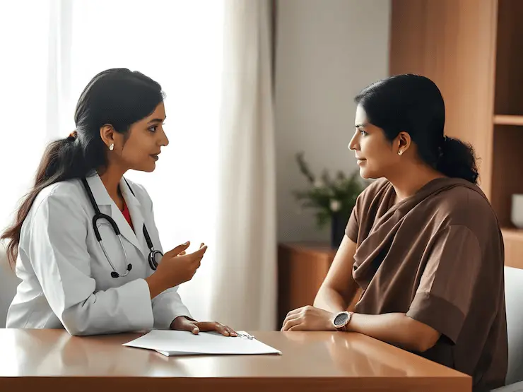 Doctor consulting with patient